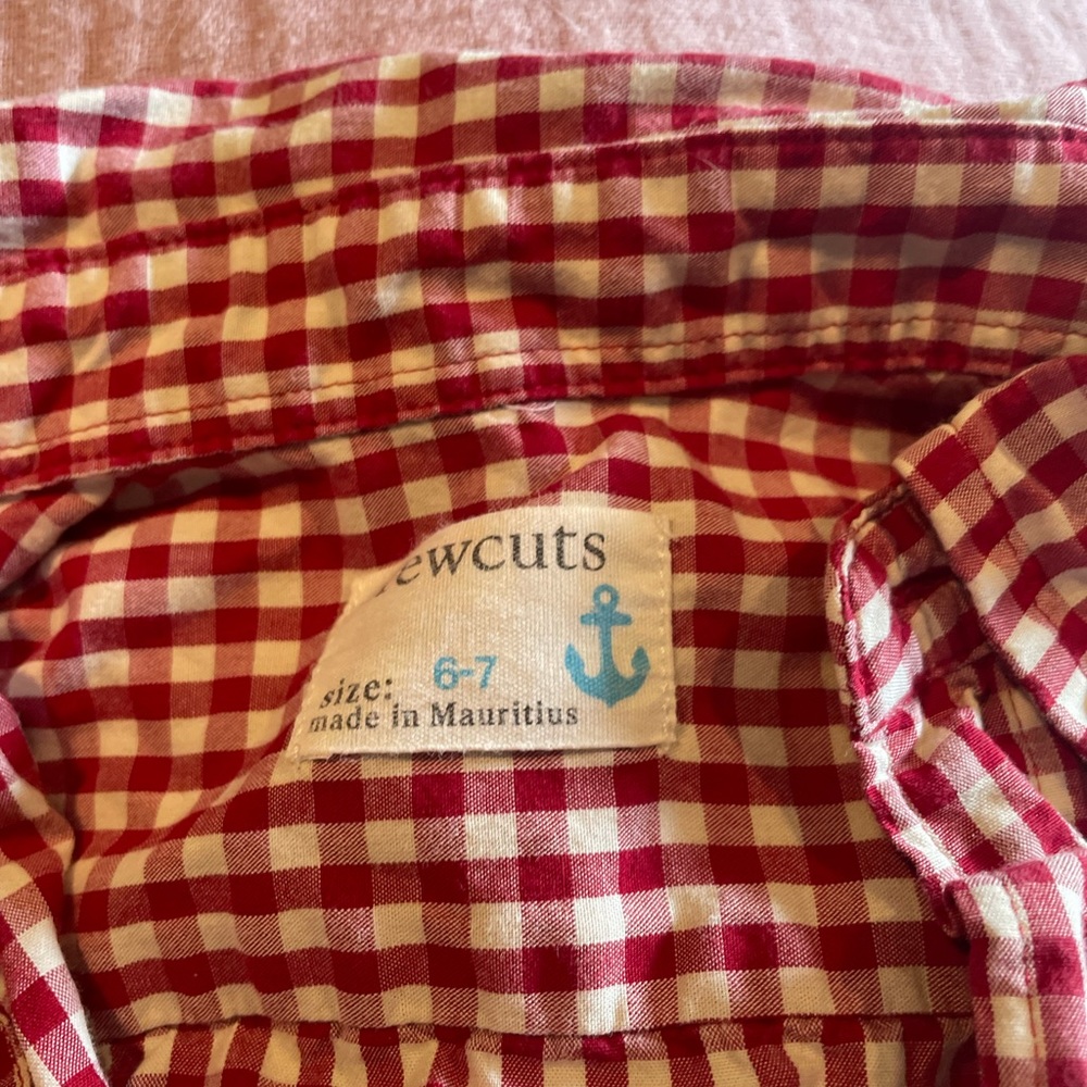 Crew Cuts red check shirt